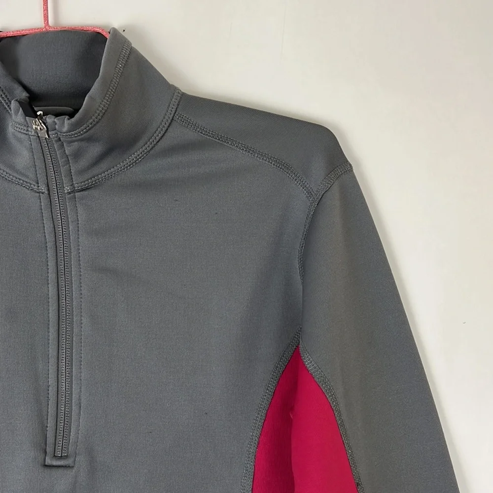 GoLite pullover Sweatshirt jacket with 1/2 zip in gray and maroon XS - Picture 3 of 9